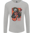 Mariachi Skeleton Cinco De Mayo Skull Mens Long Sleeve T-Shirt Sports Grey