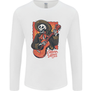 Mariachi Skeleton Cinco De Mayo Skull Mens Long Sleeve T-Shirt White