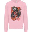 Mariachi Skeleton Cinco De Mayo Skull Mens Sweatshirt Jumper Light Pink