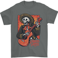 Mariachi Skeleton Cinco De Mayo Skull Mens T-Shirt 100% Cotton Charcoal