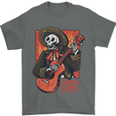 Mariachi Skeleton Cinco De Mayo Skull Mens T-Shirt 100% Cotton Charcoal