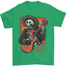 Mariachi Skeleton Cinco De Mayo Skull Mens T-Shirt 100% Cotton Irish Green
