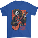 Mariachi Skeleton Cinco De Mayo Skull Mens T-Shirt 100% Cotton Royal Blue