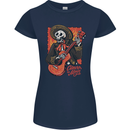 Mariachi Skeleton Cinco De Mayo Skull Womens Petite Cut T-Shirt Navy Blue