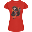Mariachi Skeleton Cinco De Mayo Skull Womens Petite Cut T-Shirt Red