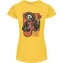 Mariachi Skeleton Cinco De Mayo Skull Womens Petite Cut T-Shirt Yellow