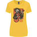 Mariachi Skeleton Cinco De Mayo Skull Womens Wider Cut T-Shirt Yellow