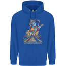 Mariachi Sugar Skull Day of the Dead Guitar Childrens Kids Hoodie Royal Blue