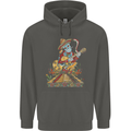 Mariachi Sugar Skull Day of the Dead Guitar Childrens Kids Hoodie Storm Grey