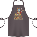 Mariachi Sugar Skull Day of the Dead Guitar Cotton Apron 100% Organic Dark Grey