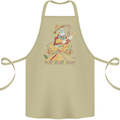 Mariachi Sugar Skull Day of the Dead Guitar Cotton Apron 100% Organic Khaki