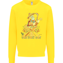 Mariachi Sugar Skull Day of the Dead Guitar Kids Sweatshirt Jumper Yellow