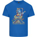 Mariachi Sugar Skull Day of the Dead Guitar Kids T-Shirt Childrens Royal Blue