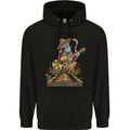 Mariachi Sugar Skull Day of the Dead Guitar Mens 80% Cotton Hoodie Black