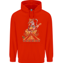 Mariachi Sugar Skull Day of the Dead Guitar Mens 80% Cotton Hoodie Bright Red