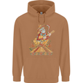 Mariachi Sugar Skull Day of the Dead Guitar Mens 80% Cotton Hoodie Caramel Latte