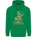 Mariachi Sugar Skull Day of the Dead Guitar Mens 80% Cotton Hoodie Irish Green
