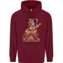 Mariachi Sugar Skull Day of the Dead Guitar Mens 80% Cotton Hoodie Maroon