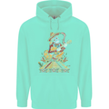 Mariachi Sugar Skull Day of the Dead Guitar Mens 80% Cotton Hoodie Peppermint