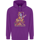 Mariachi Sugar Skull Day of the Dead Guitar Mens 80% Cotton Hoodie Purple