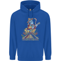Mariachi Sugar Skull Day of the Dead Guitar Mens 80% Cotton Hoodie Royal Blue