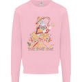 Mariachi Sugar Skull Day of the Dead Guitar Mens Sweatshirt Jumper Light Pink