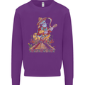 Mariachi Sugar Skull Day of the Dead Guitar Mens Sweatshirt Jumper Purple