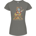 Mariachi Sugar Skull Day of the Dead Guitar Womens Petite Cut T-Shirt Charcoal