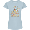 Mariachi Sugar Skull Day of the Dead Guitar Womens Petite Cut T-Shirt Light Blue