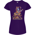 Mariachi Sugar Skull Day of the Dead Guitar Womens Petite Cut T-Shirt Purple