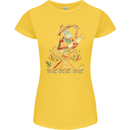 Mariachi Sugar Skull Day of the Dead Guitar Womens Petite Cut T-Shirt Yellow