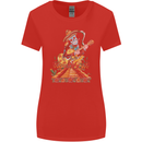Mariachi Sugar Skull Day of the Dead Guitar Womens Wider Cut T-Shirt Red