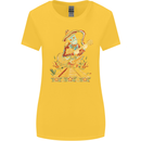 Mariachi Sugar Skull Day of the Dead Guitar Womens Wider Cut T-Shirt Yellow