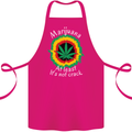Marijuana at Least Its Not Crack Weed Cotton Apron 100% Organic Pink
