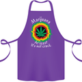 Marijuana at Least Its Not Crack Weed Cotton Apron 100% Organic Purple