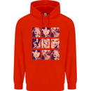 Marilyn Collage Celebrity Fashion Childrens Kids Hoodie Bright Red