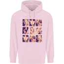 Marilyn Collage Celebrity Fashion Childrens Kids Hoodie Light Pink