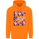 Marilyn Collage Celebrity Fashion Childrens Kids Hoodie Orange