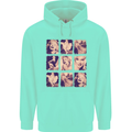 Marilyn Collage Celebrity Fashion Childrens Kids Hoodie Peppermint