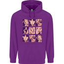 Marilyn Collage Celebrity Fashion Childrens Kids Hoodie Purple