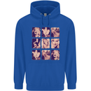 Marilyn Collage Celebrity Fashion Childrens Kids Hoodie Royal Blue