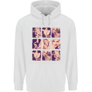 Marilyn Collage Celebrity Fashion Childrens Kids Hoodie White