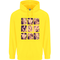 Marilyn Collage Celebrity Fashion Childrens Kids Hoodie Yellow