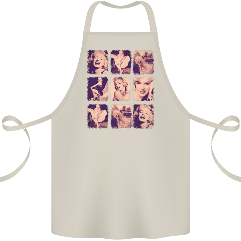 Marilyn Collage Celebrity Fashion Cotton Apron 100% Organic Natural
