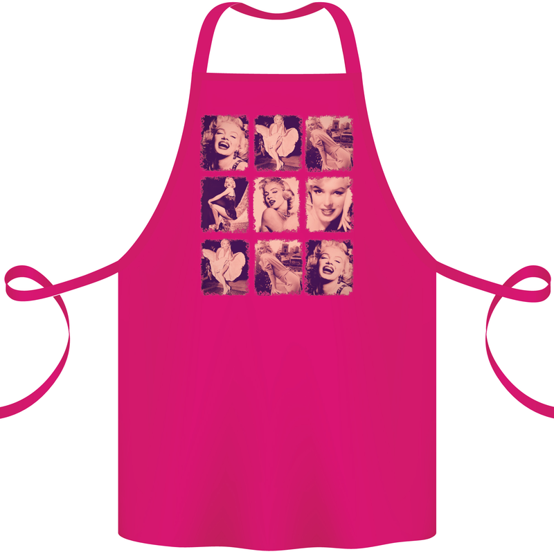 Marilyn Collage Celebrity Fashion Cotton Apron 100% Organic Pink