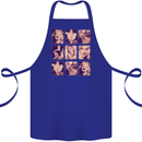Marilyn Collage Celebrity Fashion Cotton Apron 100% Organic Royal Blue