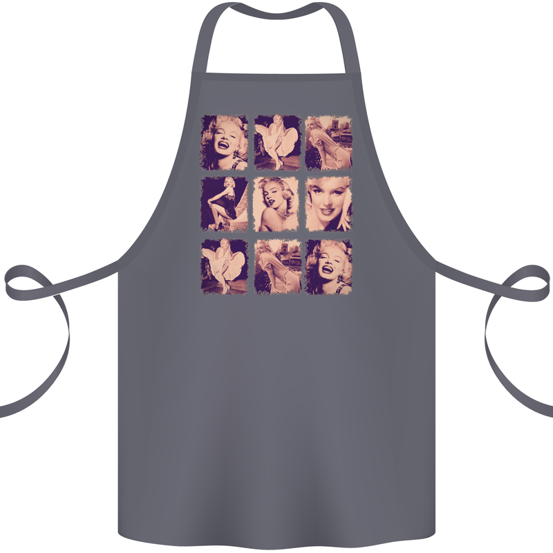 Marilyn Collage Celebrity Fashion Cotton Apron 100% Organic Steel