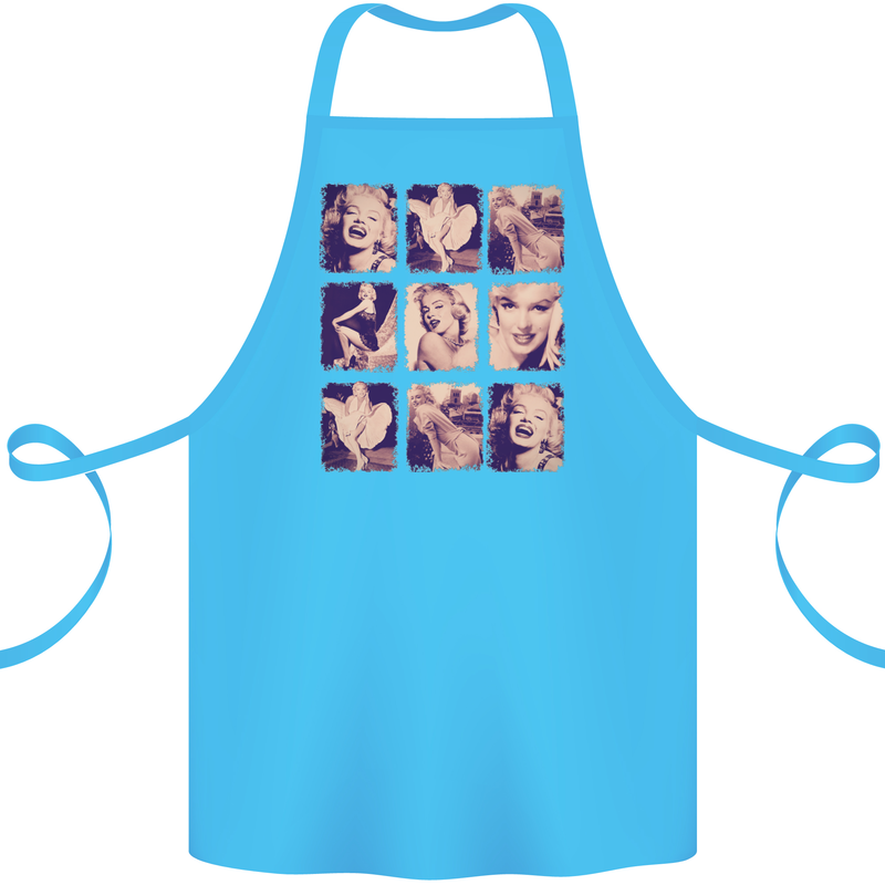 Marilyn Collage Celebrity Fashion Cotton Apron 100% Organic Turquoise