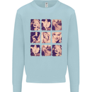 Marilyn Collage Celebrity Fashion Kids Sweatshirt Jumper Light Blue