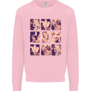 Marilyn Collage Celebrity Fashion Kids Sweatshirt Jumper Light Pink